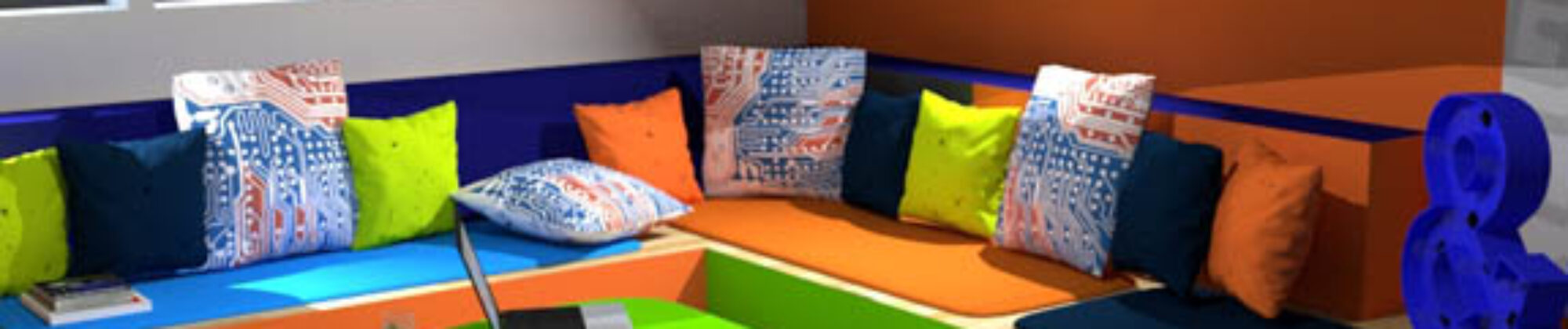 Ambiance 3D autour d&rsquo;une création textile