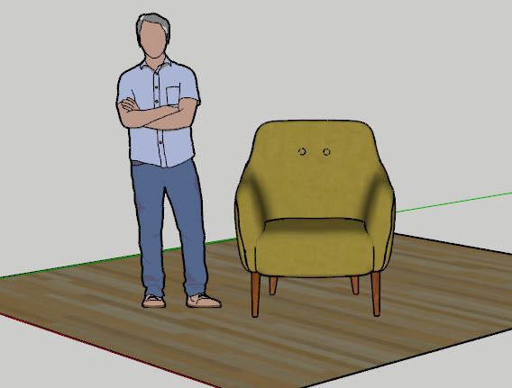 fauteuil-3D-Scénarisation autour de l'objet en