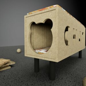 tunnel en bois pour votre chat personnalisable et made in France